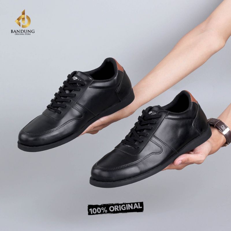 Sepatu Kasual Sneaker Pria BLACK Terbaru | Sepatu Formal Pria Pantofel Hitam Kulit Stylish Premium | Sepatu Pesta kantor Formal Sekolah Distro Mils Premium Exclusive Modern | Sepatu Casual Santai Kerja Kantor Series Street