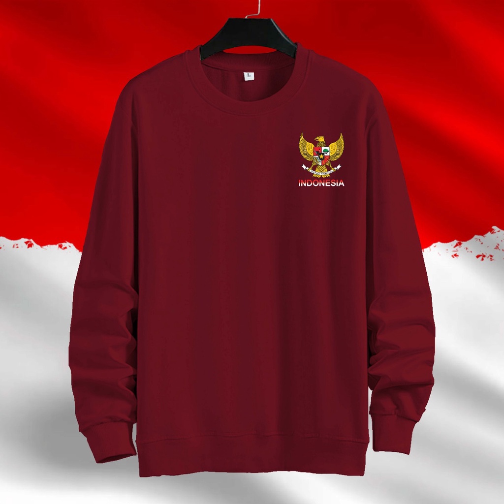 SWEATER UNISEX ( PRIA DAN WANITA ) SWEATER JUMBO, LOGO GARUDA INDONESIA