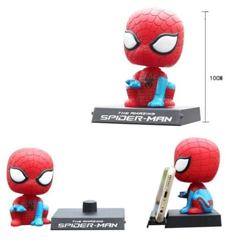 Mainan pajangan bobblehead karakter 2in1 base stand handphone