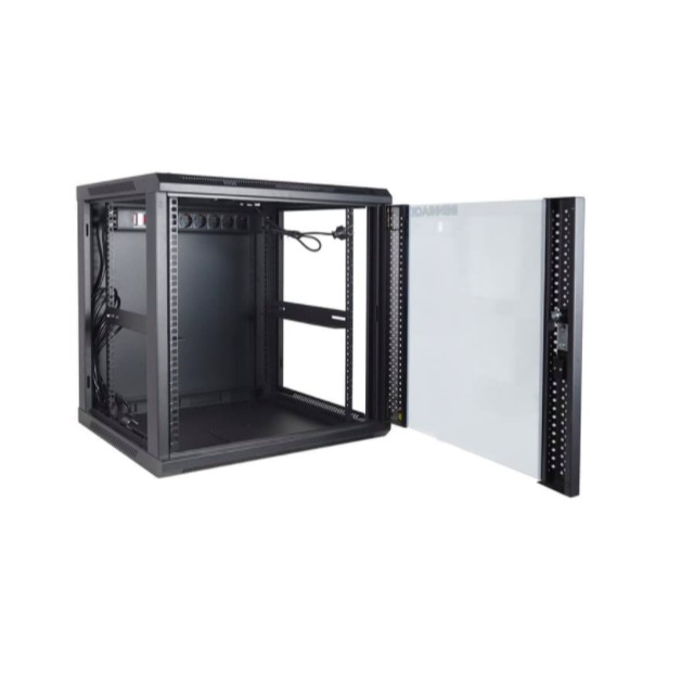 WIR4512S - 12U Wallmount Rack Depth 450mm Single Door 19&quot; - INDORACK