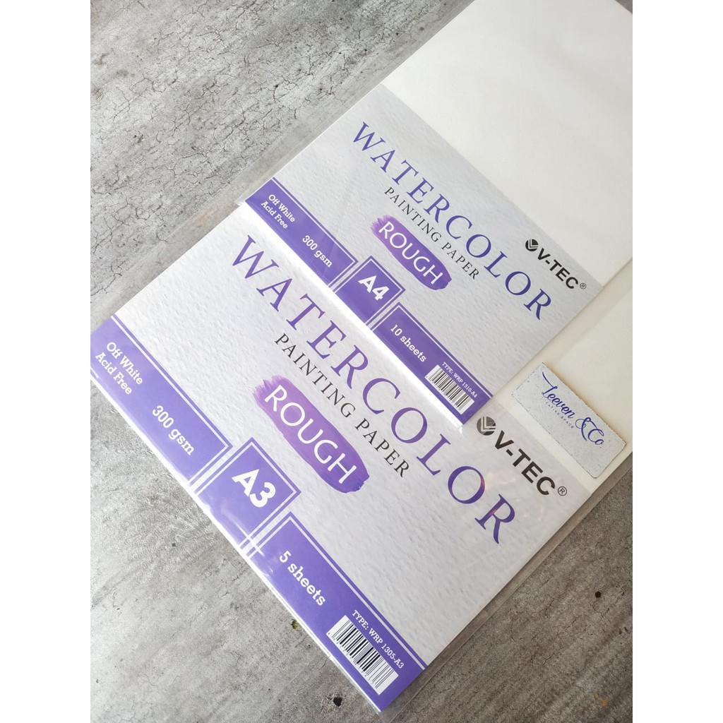 

V-TEC WATERCOLOR PAPER ROUGH A3/A4 300gsm