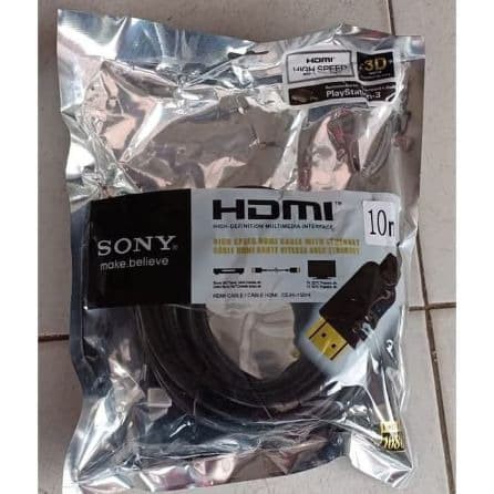 kabel HDMI SONY 10M Male To Male Gold Plate 10 Meter HDTV 1.4V Cable