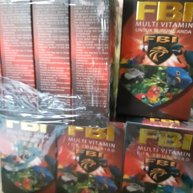 fbi Multi vitamin burung muray lovebird kenari murai pleci herbal obat suara serak kencang gacor instan lomba FBI