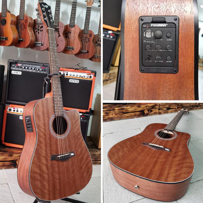 Gitar Akustik Elektrik Cowboy Gwc-240Ns Gwc 240 Ns With Eq Fishman - Paket C