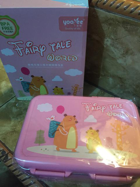 Kotak Makan Lunch Box Yooyee Mini Stainless Steel 3 Sekat 627