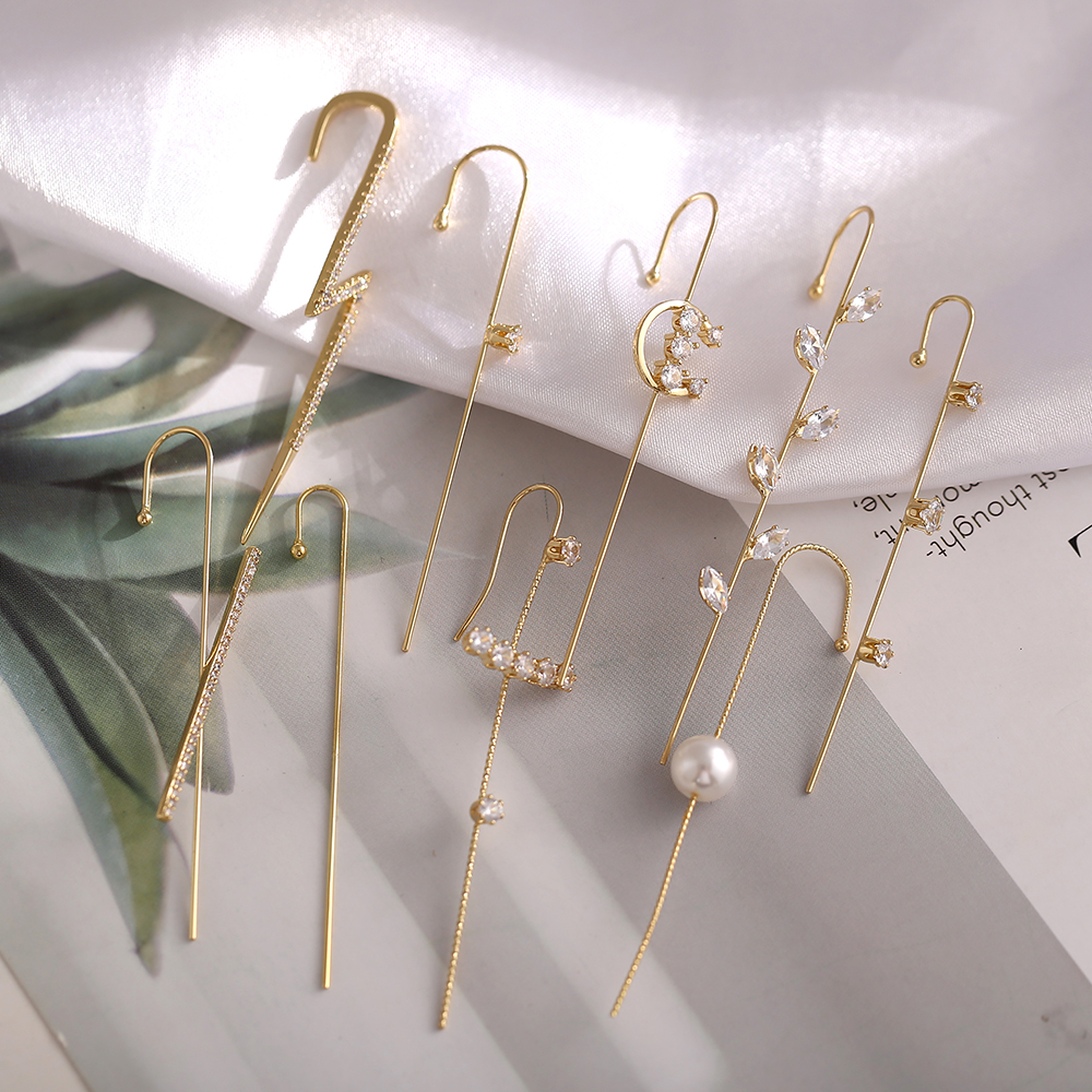 Anting Mutiara Warna Emas Dan Silver Gaya Korea Untuk Wanita