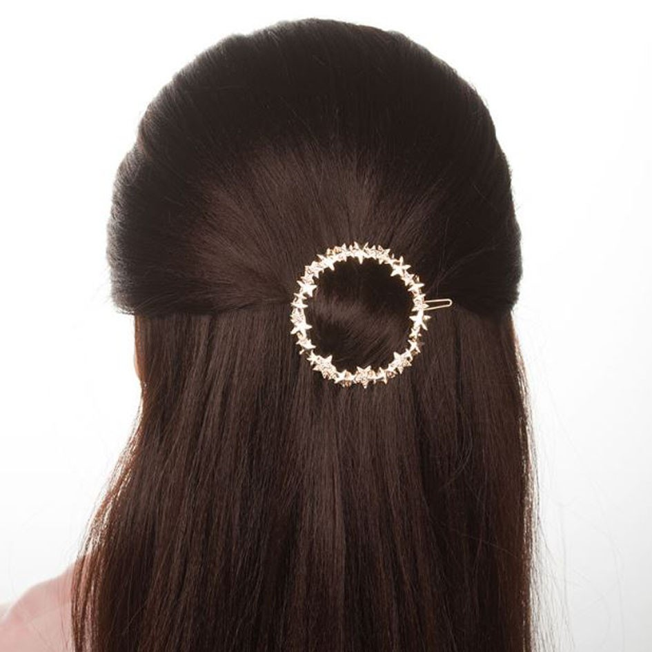 OILA jepit rambut bintang bulat circle star hair clip (3E4) jje036