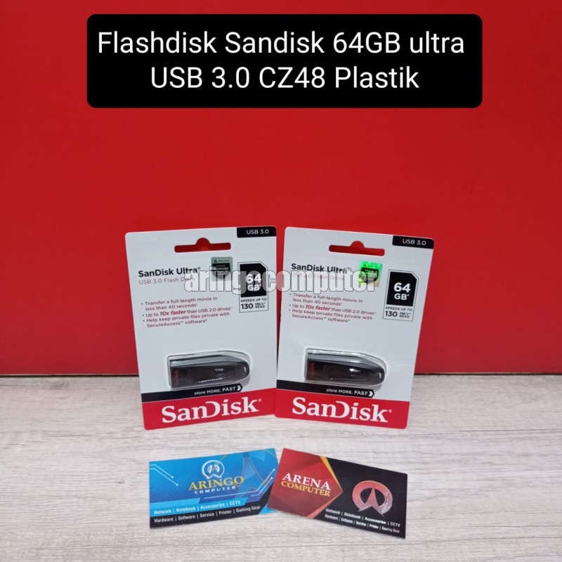 Flashdisk Sandisk 64GB ultra USB 3.0 CZ48 Plastik