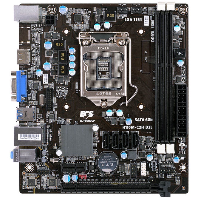 Mainboard Mobo H110 ECS ONBOARD DDR4