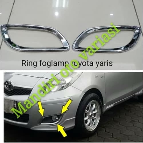[Eksterior Mobil] COVER RING GARNISH GARNIS FOGLAMP FOG LAMP TOYOTA YARIS 2012