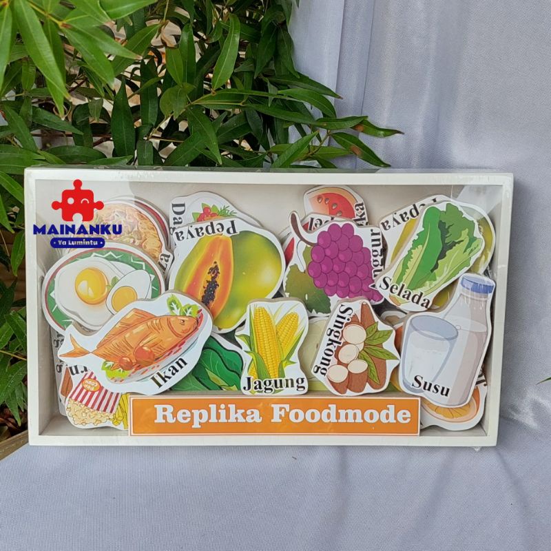 Mainan Edukasi Anak Balok Replika Makanan