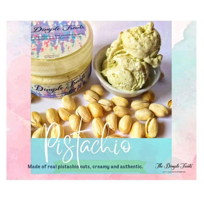 

Pistachio Gelato Ice cream rendah kalori diet keto friendly