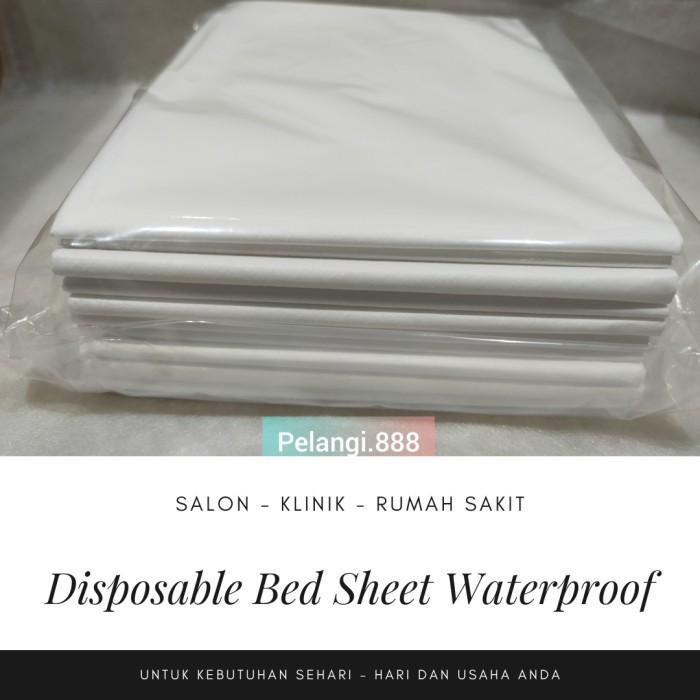 Disposable bed sheet Anti Air &amp; Minyak uk. 80cm x 180cm Alas sprei Hotel Rumah Sakit salon Reflexi