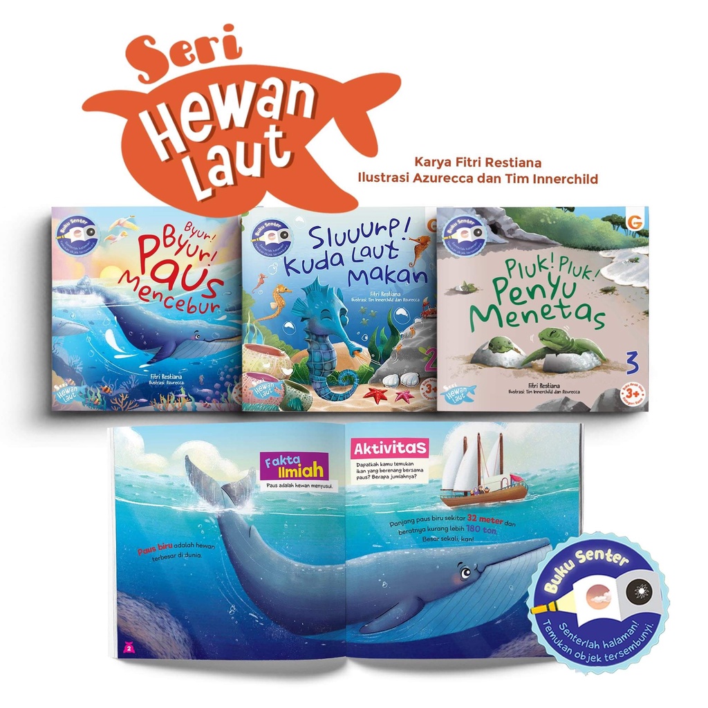 Buku 1 Set Seri Hewan Laut - Gema Insani 100% Original