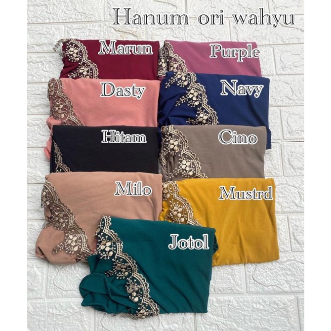 Bergo Hanum ORI Wahyu / bergo kekinian / bergo ORI wahtu