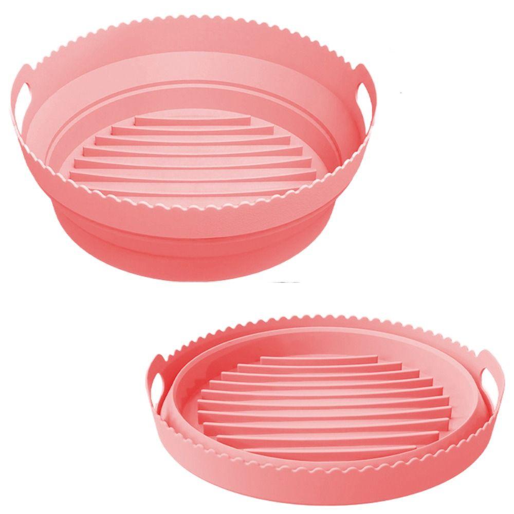 Top Foldable Round Silicone Pot Grill Pot Tray Masak Reusable AirFryer Aksesoris Baking Basket