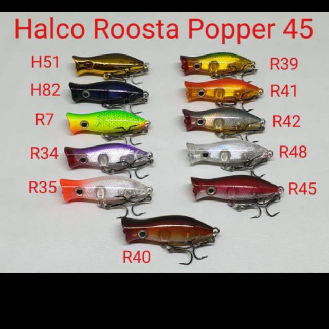 Umpan Pancing Popping Halco Roosta Popper 45