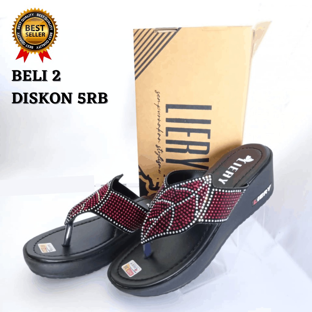 SANDAL WANITA WEDGES CALBI HAK 5CM MODEL TERBARU-7