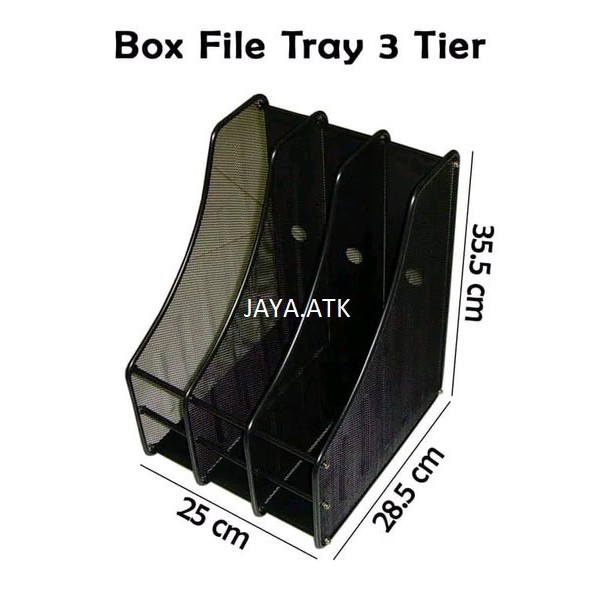 BOX FILE BESI JARING 3 SUSUN BOKS FILE DOKUMEN JARING BESI MAGAZINE TIER HOLDER 3 TIER