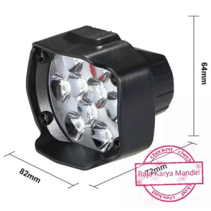 Lampu sorot 9 mata / lampu tembak universal 9 led