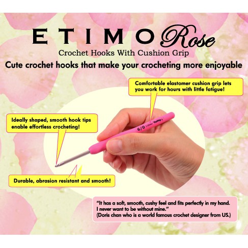 Jarum Rajut Tulip Etimo Pink/Hakpen Tulip Etimo Rose