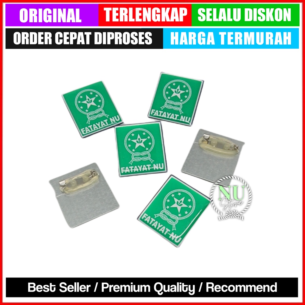 Bros Fatayat NU Resin / Lencana Fatayat NU / Pin Terompah Fatayat NU /  Pin Fatayat NU Resin