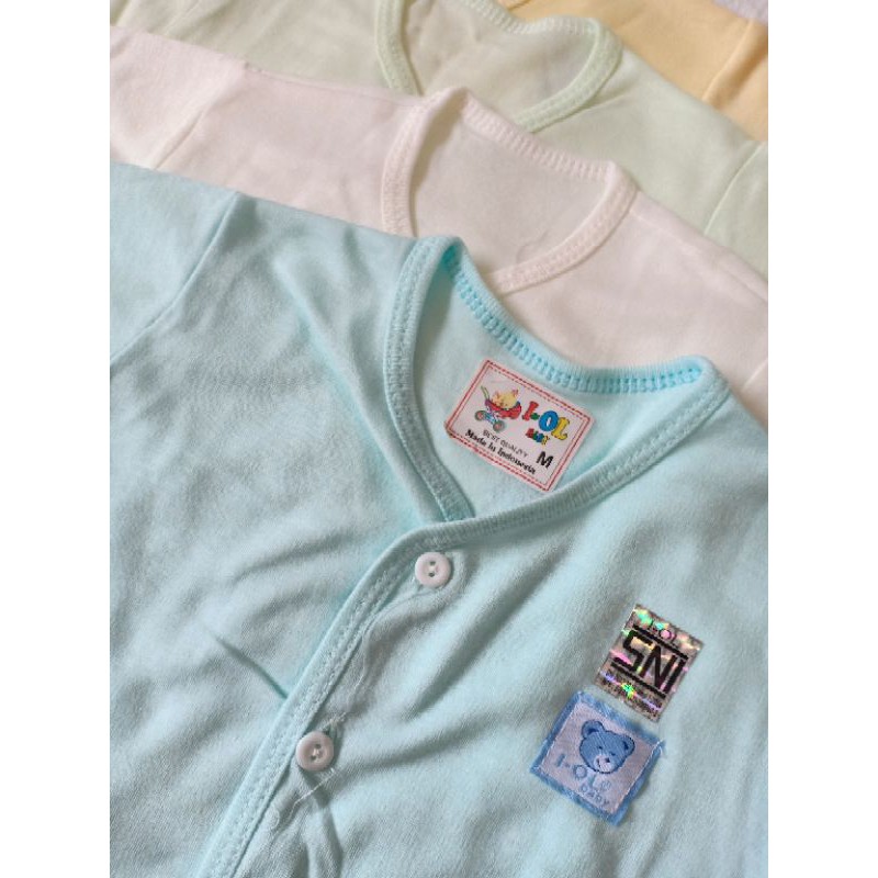 I-OL baju bayi pendek  polos Newborn / iol polos / baju bayi pendek iol