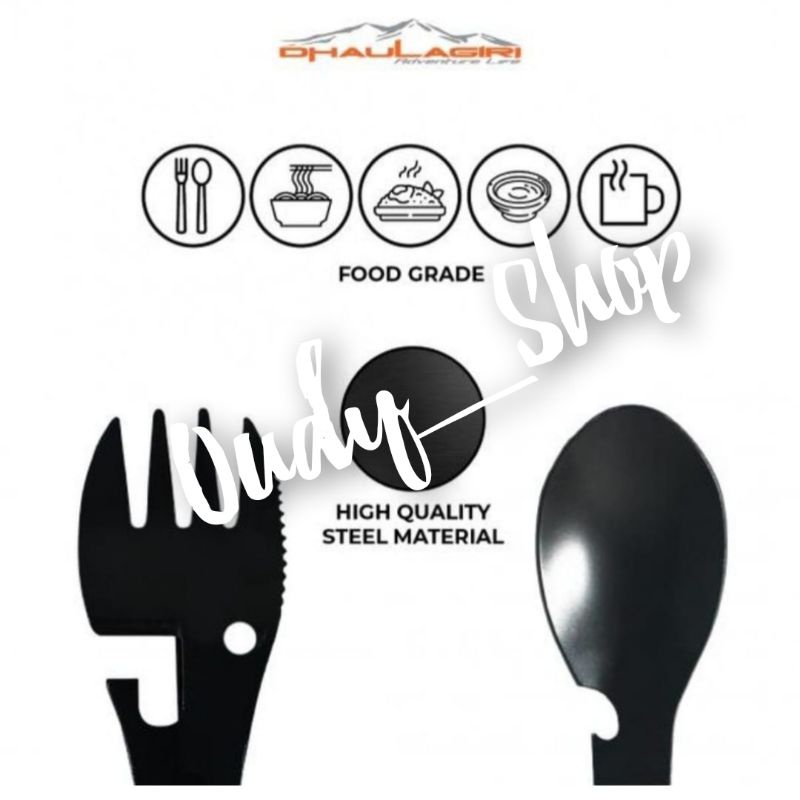 Sendok Garpu Camping Multifungsi Dhaulagiri Dh Spork Steel Ss02