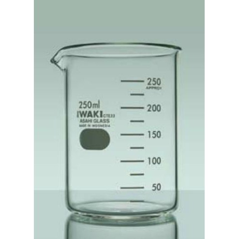 Beaker Glass Low Form IWAKI PYREX 200 ml