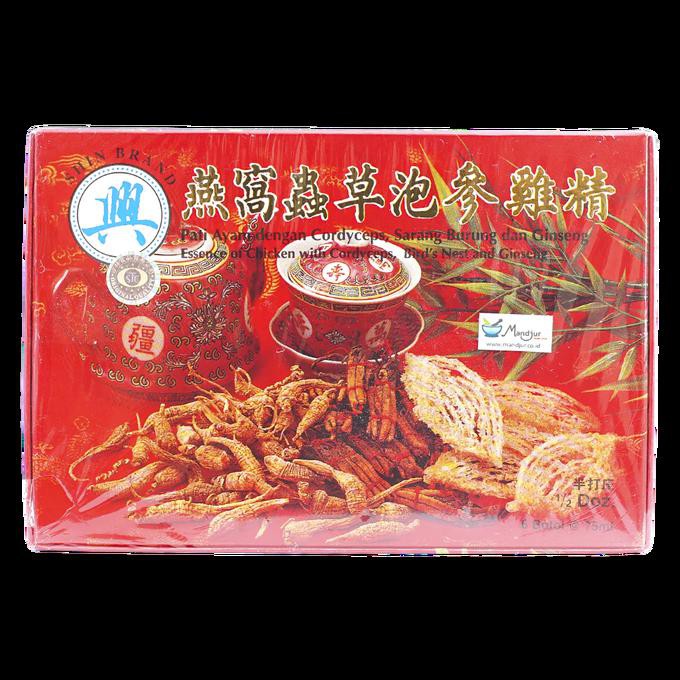 Pati Ayam Dengan Cordyceps, Sarang Burung Dan Ginseng *