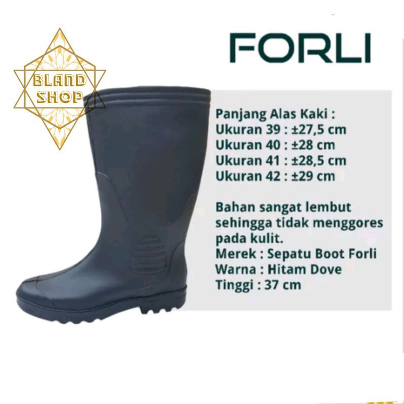 Sepatu Boot Karet Forli Anti Air / Sepatu Boots Pria / Sepatu Bot Tinggi