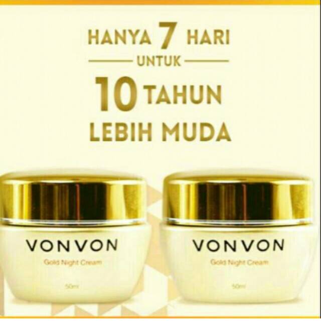 Vonvon gold night cream asli lejel