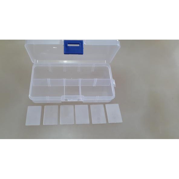 

☨Ð KOTAK BOX PLASTIK MINI SEKAT 10 UTK /JARUM/PENITI/MOTEK/AKSESORIS Ð