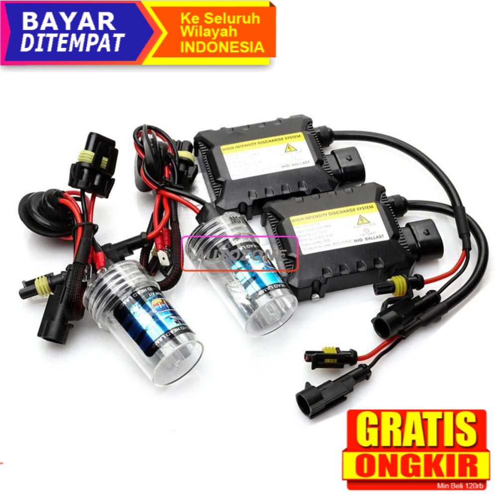 CROSSTIGER Lampu Mobil HID Xenon H7 6000K 55W 2PCS + Ballast 12V