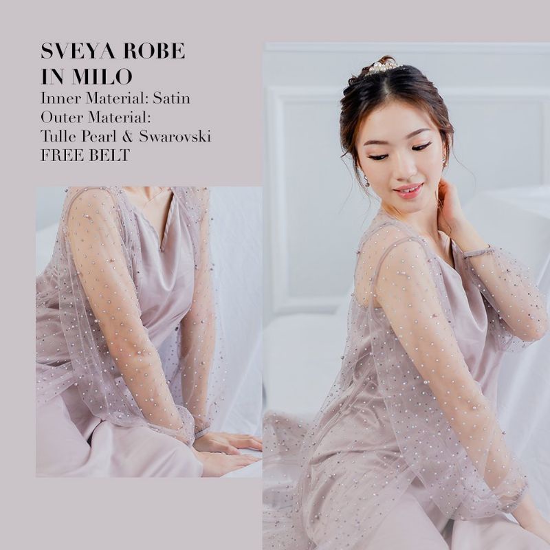 SVEYA ROBmE BRIDAL ROBE BRIDE ROBE PENGANTIN ROBE WEDDING