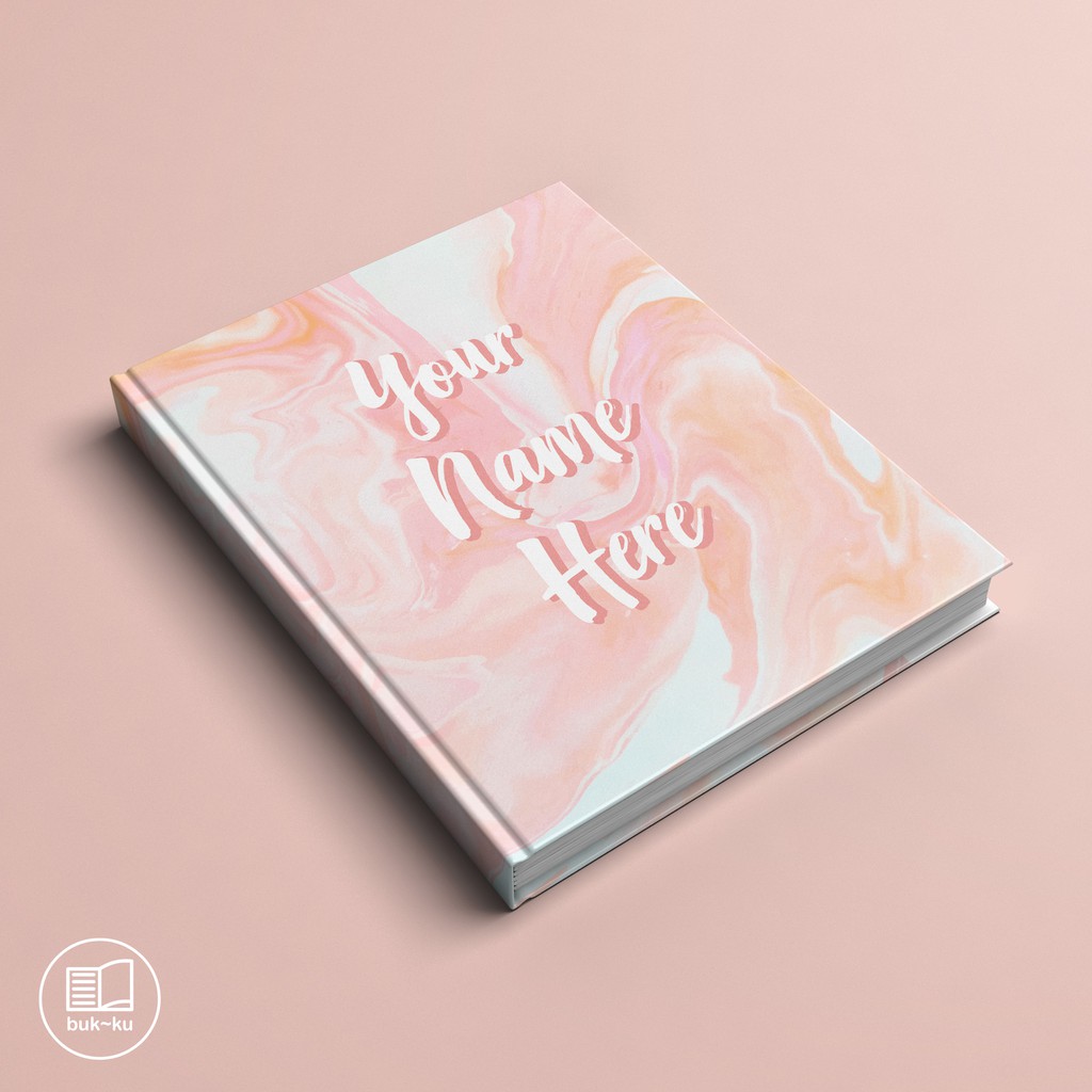 

Buku custom motif marble catatan notes notebook 01