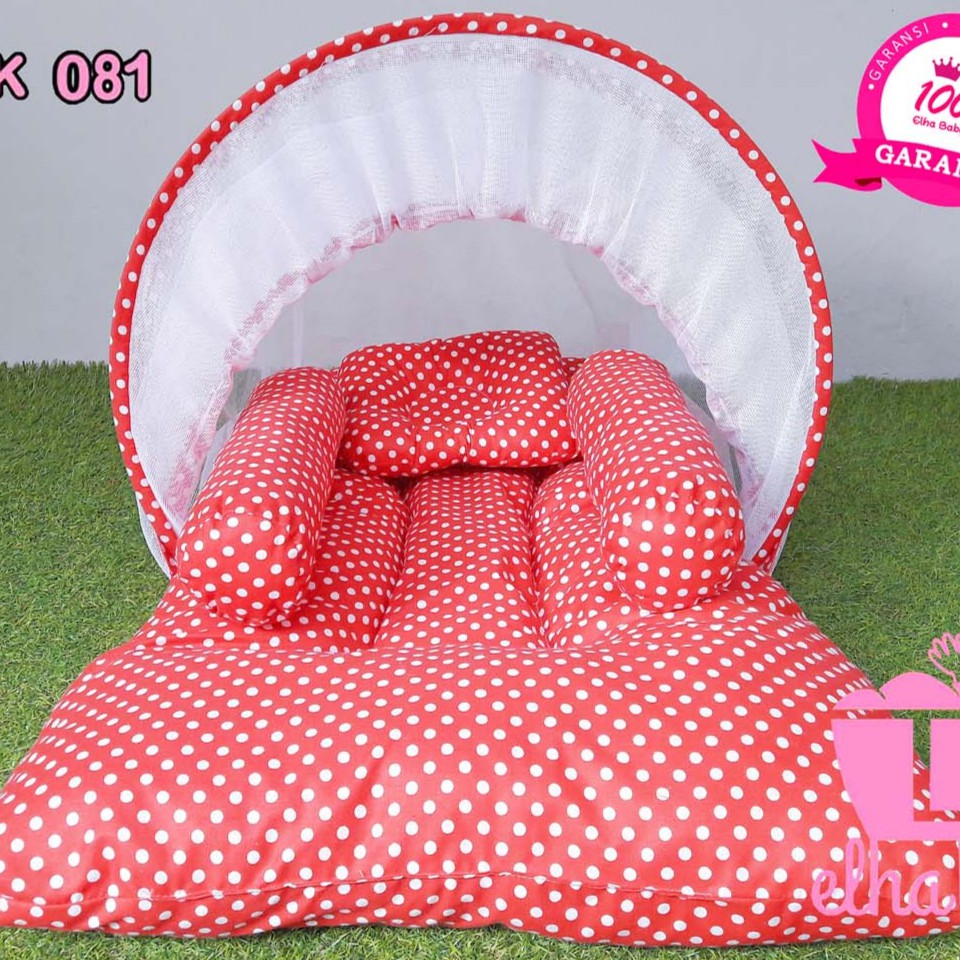 Elhababy Kasur Bayi Lipat Kelambu Set Tempat Tidur Bayi Kado Bayi Baru Lahir Baby Newborn Termurah