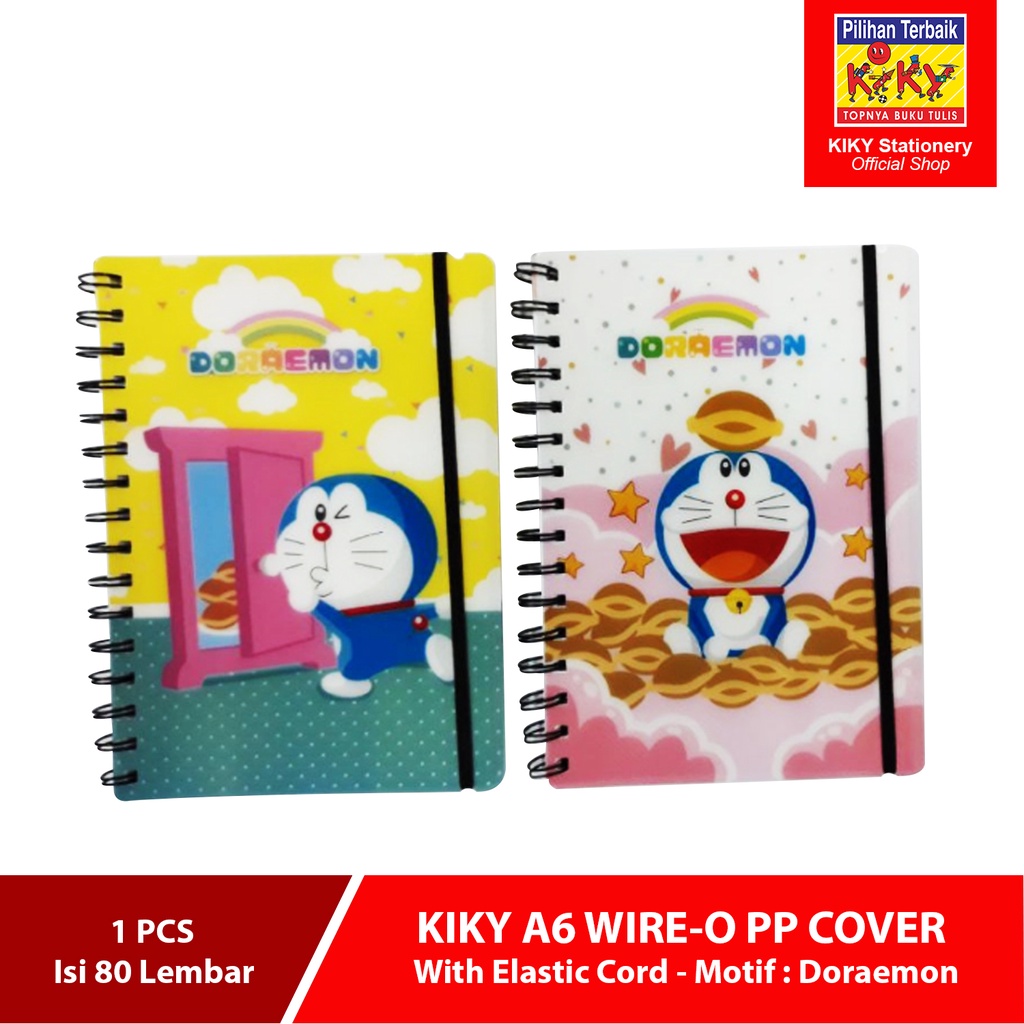 

KIKY A6 Wire-O PP Cover 80 Sheets / Buku Ring Book Cover Plastik Uk. A6 Isi 80 Lembar