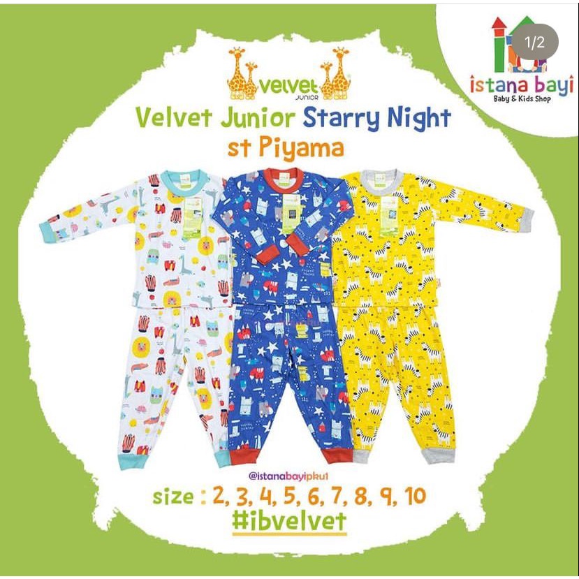 VELVET JUNIOR CLEARANCE SALE - SETELAN PIYAMA PANJANG BIG SIZE