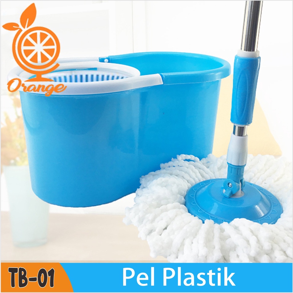 Alat Pel Lantai Ultra Pel putar serbaguna spin mop 2 kain pel plastik murah Worldhome66