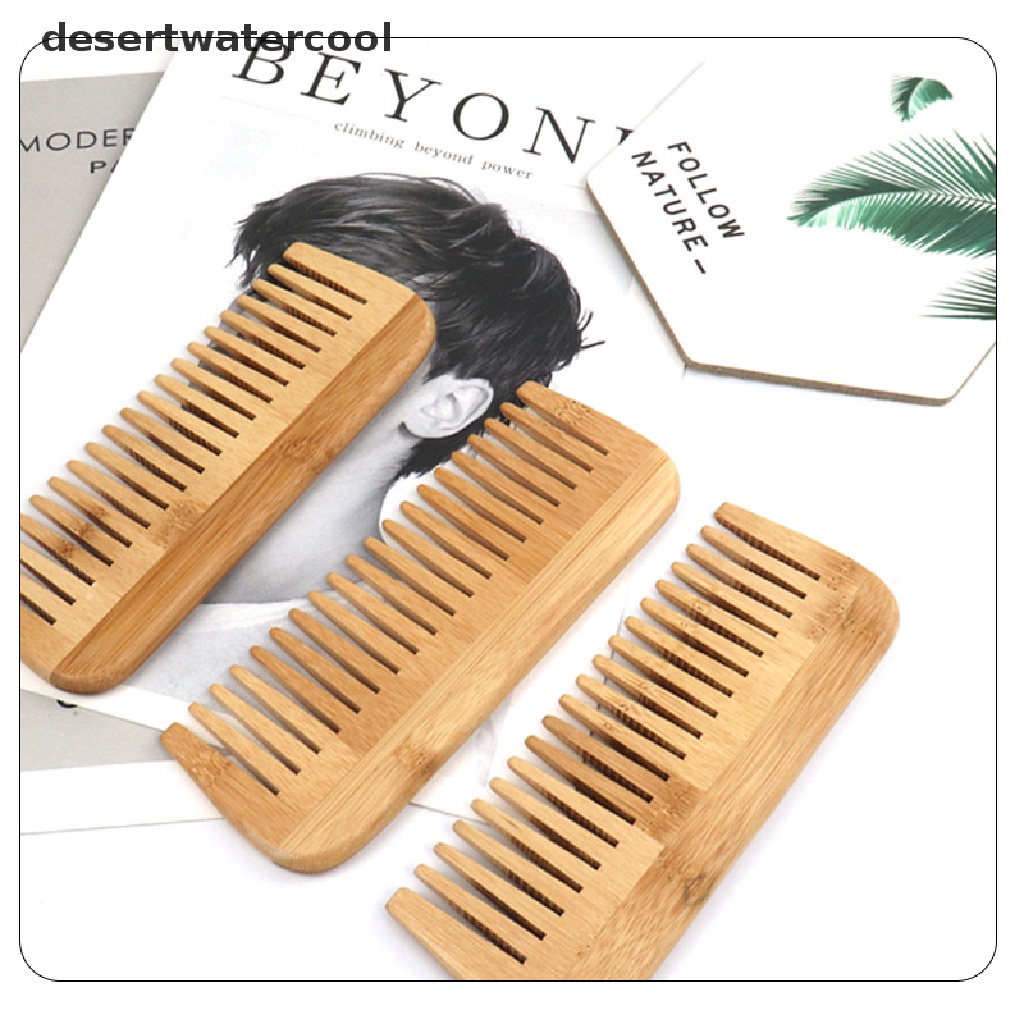 Sisir Rambut Keriting Anti Statis Bahan Bambu Untuk Salon