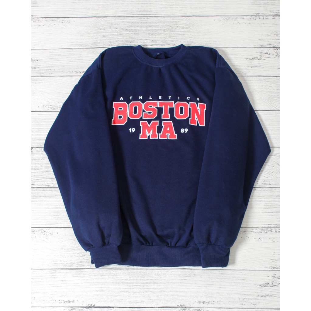 Baju Atasan Wanita Terbaru Sweater Wanita BOSTON Sweater Crewneck