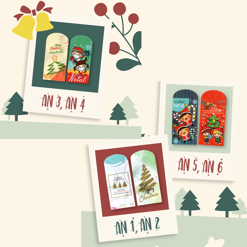 

[CLEARANCE SALE] AMPLOP NATAL LUCU MURAH SURABAYA ISI 5 PCS