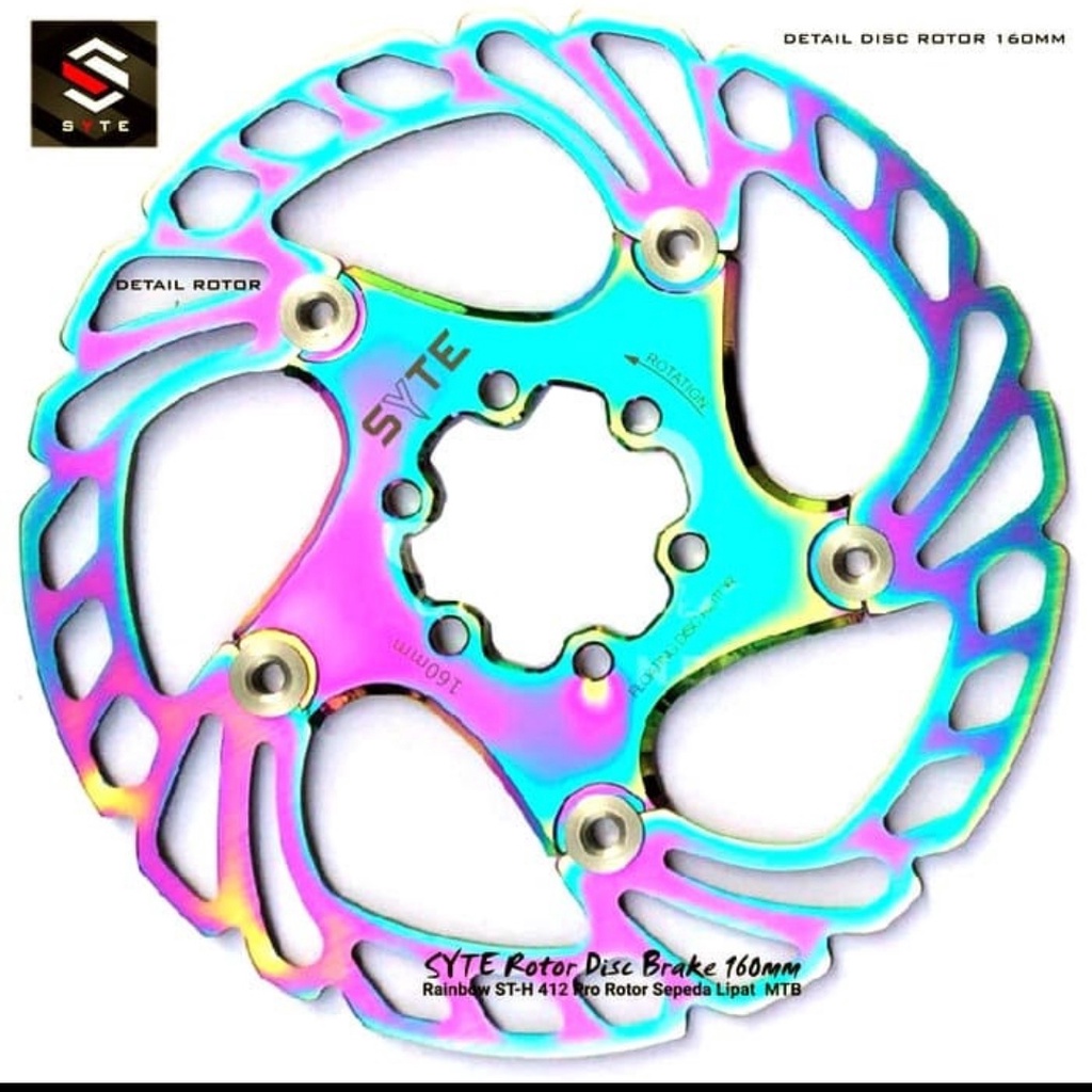 Rem Cakram Sepeda Lipat / Piringan Cakram Sepeda RAINBOW Merk SYTE