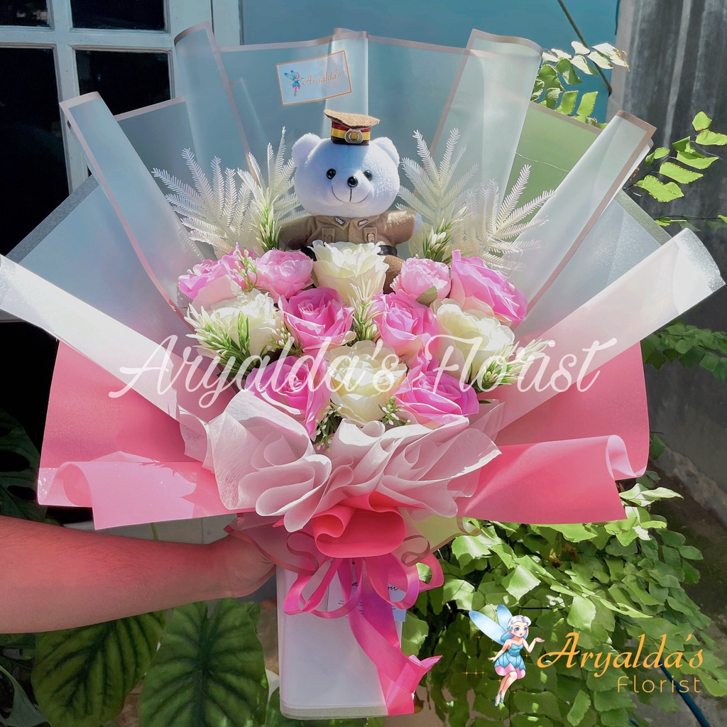 Bouquet Bunga PREMIUM [READY STOCK] | Buket Kelulusan, Anniversary, Graduation, Sidang | Boneka Wisu