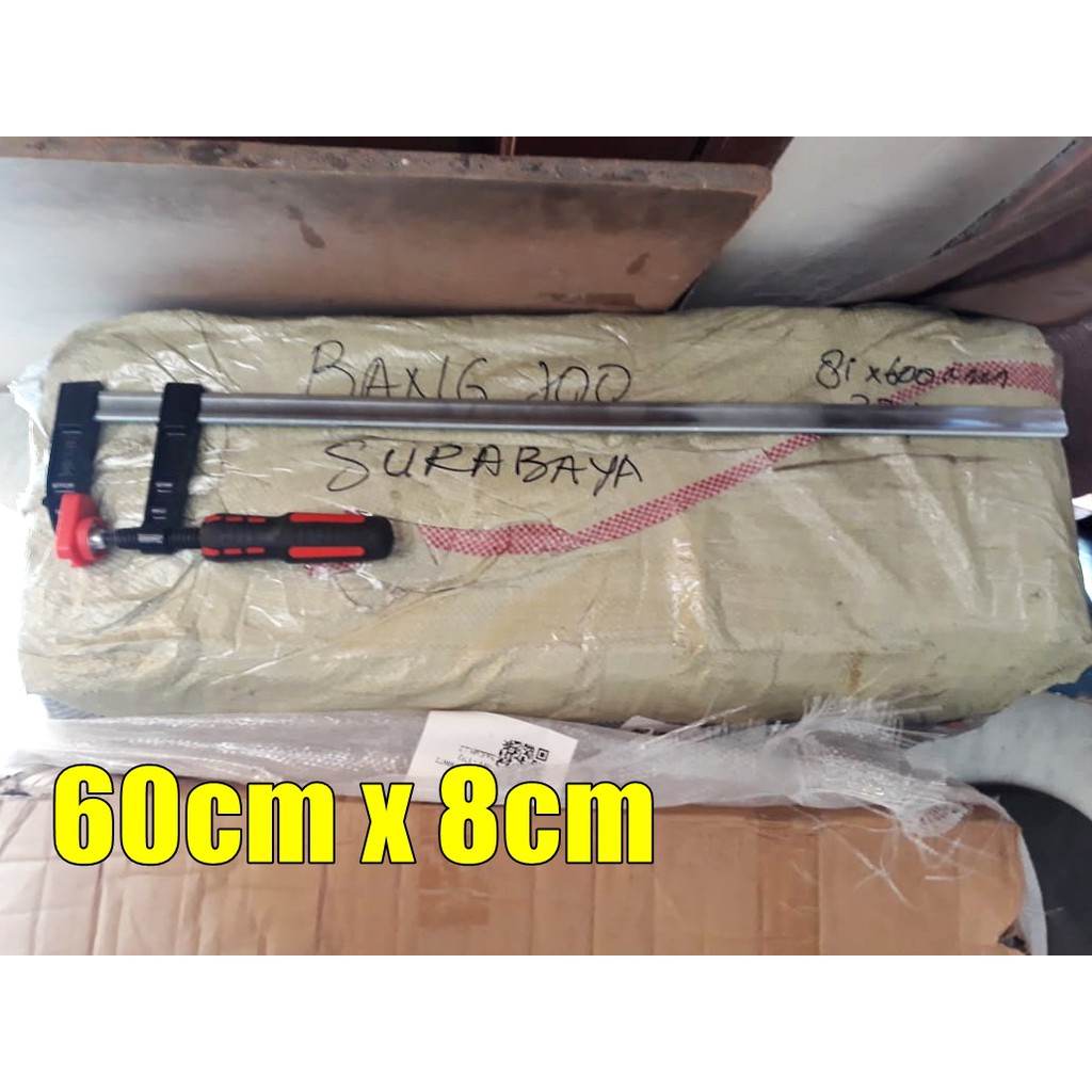 Clamp F 60x8cm Besttools - Catok Kayu 600mm X 80mm Handle Full Karet - Klem Kayu 60cm