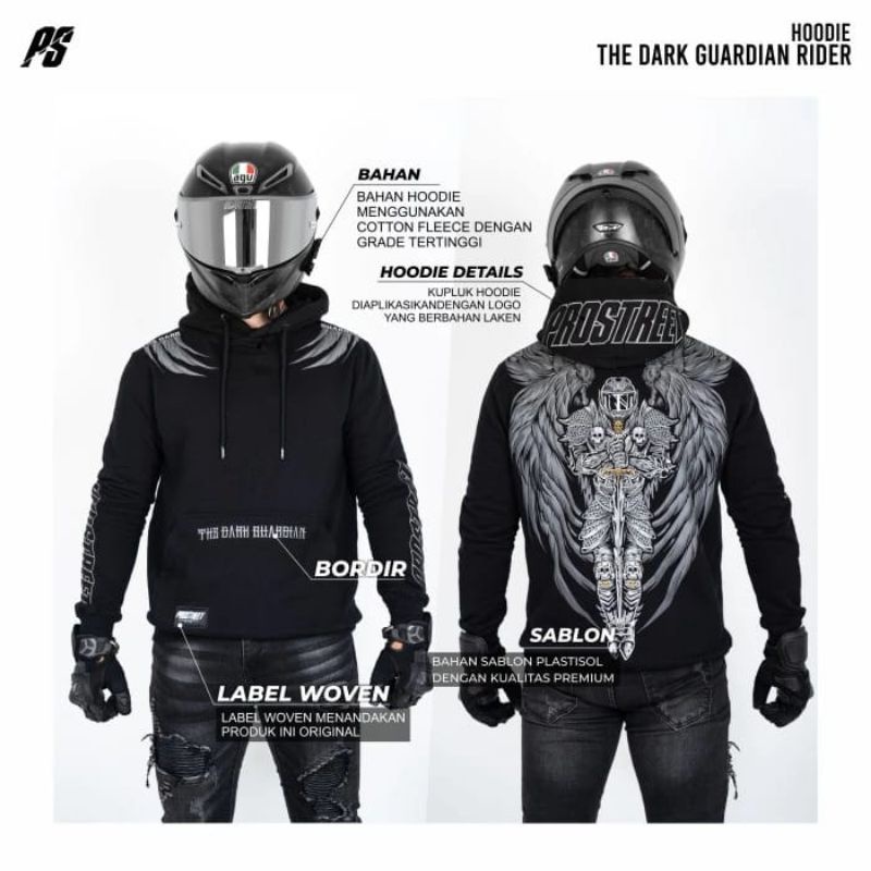 PROSTREET HOODIE DARK GUARDIAN RIDER NEW ORIGINAL