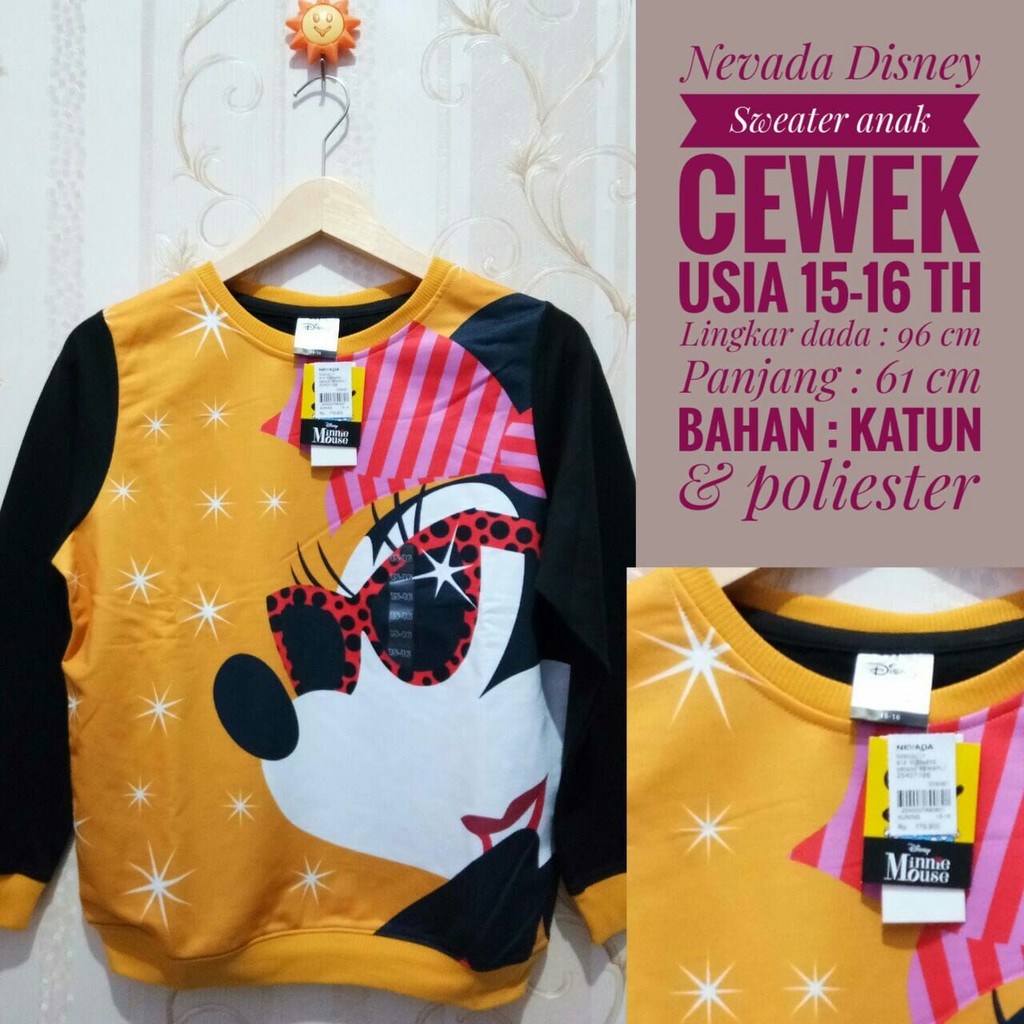 Sweater Hoodie nevada disney anak cewek