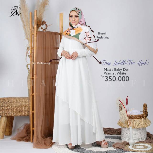 Dress issabella/dress arrafi/dress cantik/dress nyaman