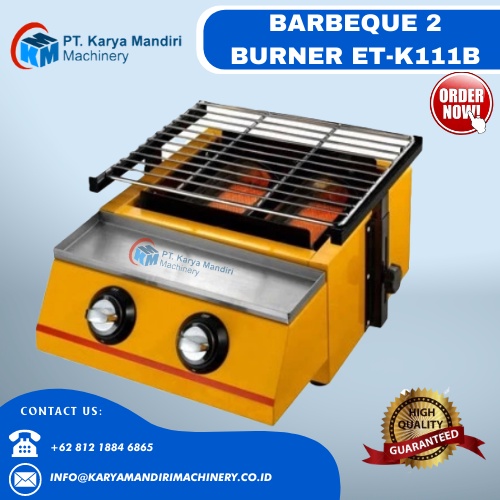 Kompor Panggang 2 Tungku ET-K111B 2-Head BBQ Roaster Pemanggang Tanpa Asap ETON